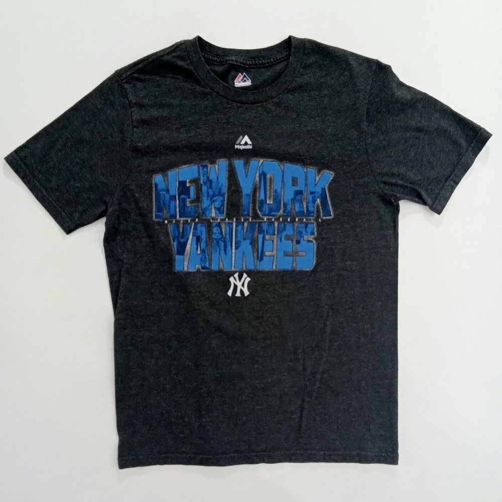 Majestic New York Yankees Women's T Shirt Size L Gray MLB